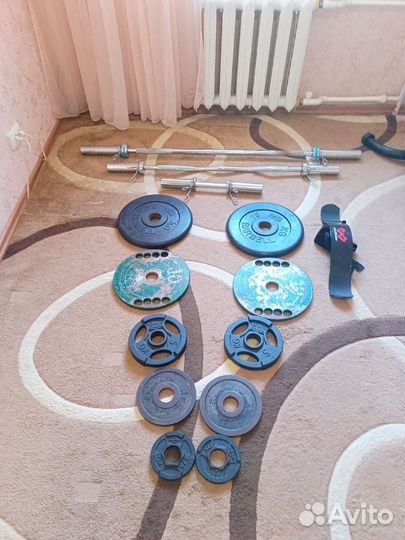 Штанга гриф блины бу