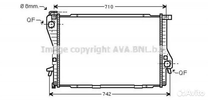 AVA BWA2233 Радиатор охлаждения Bmw 5 7