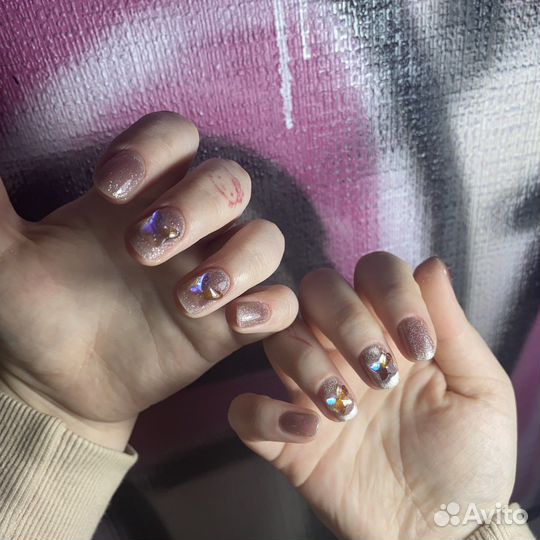 Маникюр +покрытие с укреплением + любой дизайн