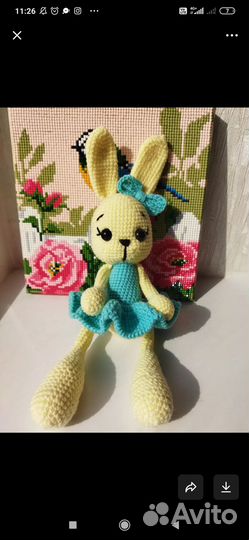 Зайка амигуруми