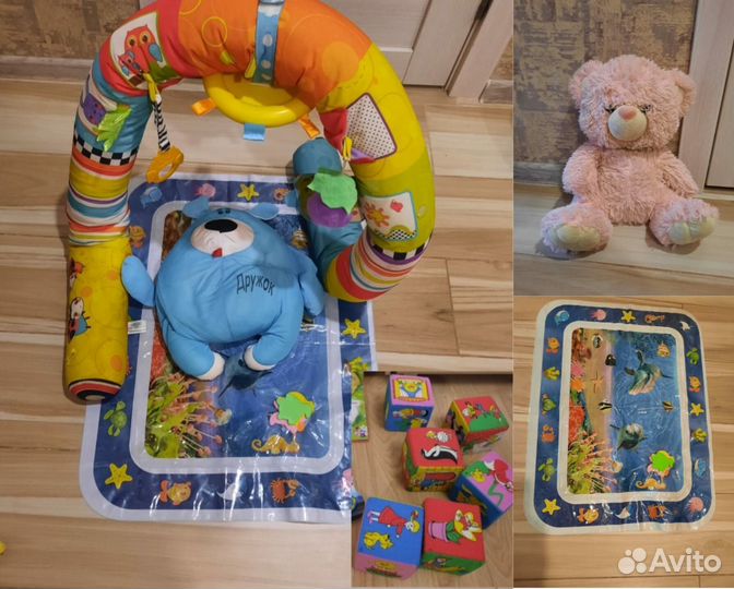 Игровой центр Tiny Love + Коврик + Мишка + Кубики
