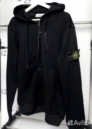 Зип худи Stone Island чёрная (L)