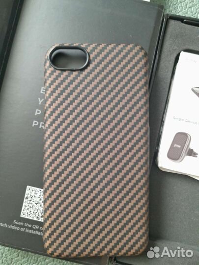 Карбоновый чехол pitaka на iPhone 7/8