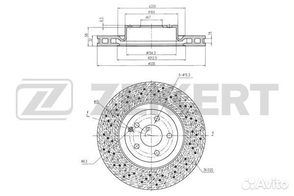 Диск торм. перед. MB S-Class (221) 05