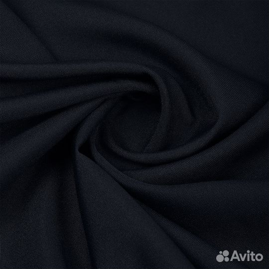 Ткань габардин цвет черный антрацит отрез 10м