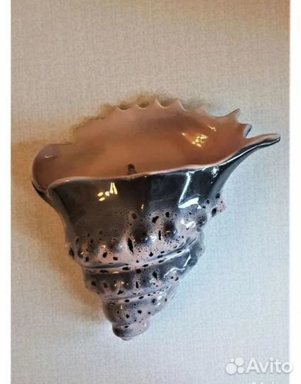 Кашпо настенное керамика обливная + горшок керамич