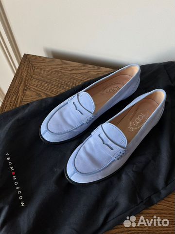 Лоферы Tods женские голубые 36 купить в Москве | Личные вещи | Авито