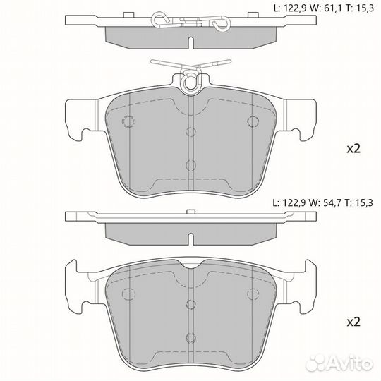 Колодки тормозные задние дисковые audi A3 2012