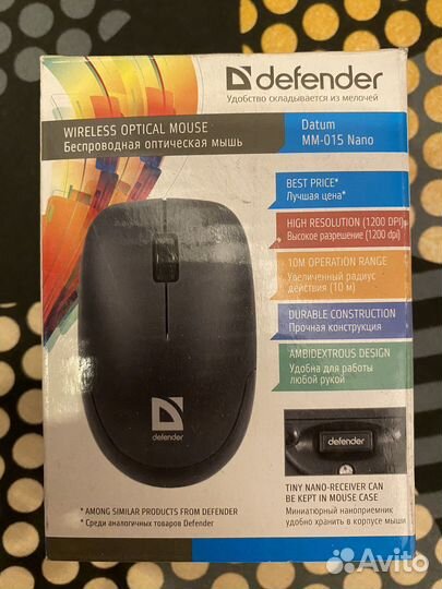 Компактная мышь беспроводная Defender MM-015 nano