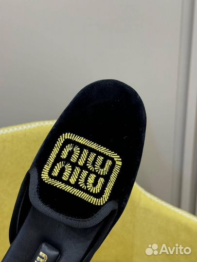 Бархатные мюли Miu Miu premium