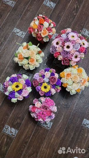 Букет из мыльных цветов