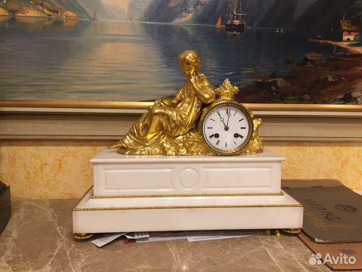 Каминные часы 19 век