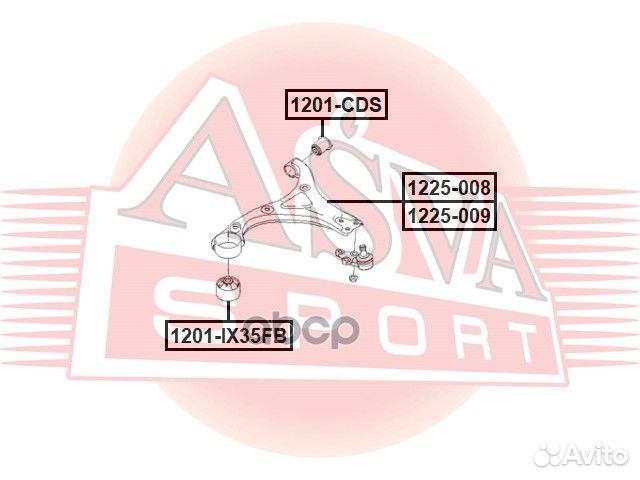 Рычаг 1225008 asva