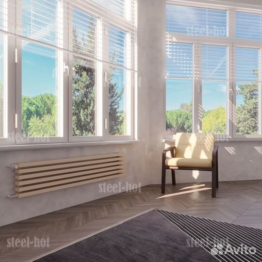 Горизонтальный радиатор Steel-Hot от производителя