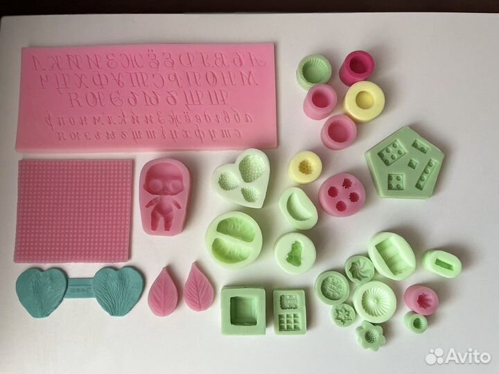 Молды силиконовые, для полимерной глины