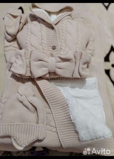 Вязаные комплекты для новорожденных