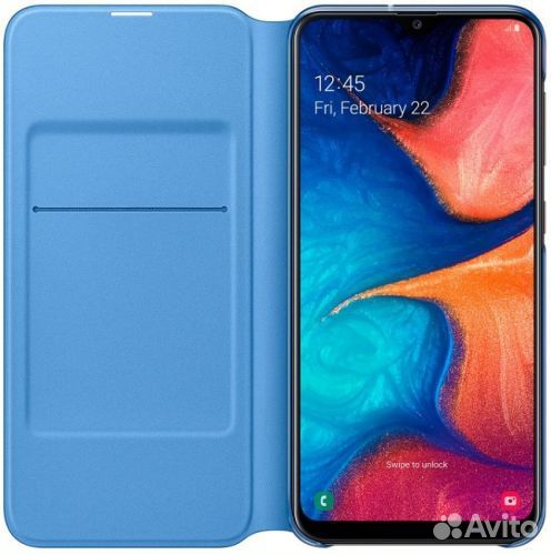 Чехол-книжка Samsung A20 Dark-Blue. Оригинал