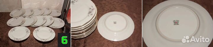 Винтажные Фарфоровые тарелки и блюдца. Поштучно