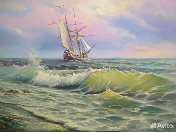 Морской пейзаж 60х90 холст масло