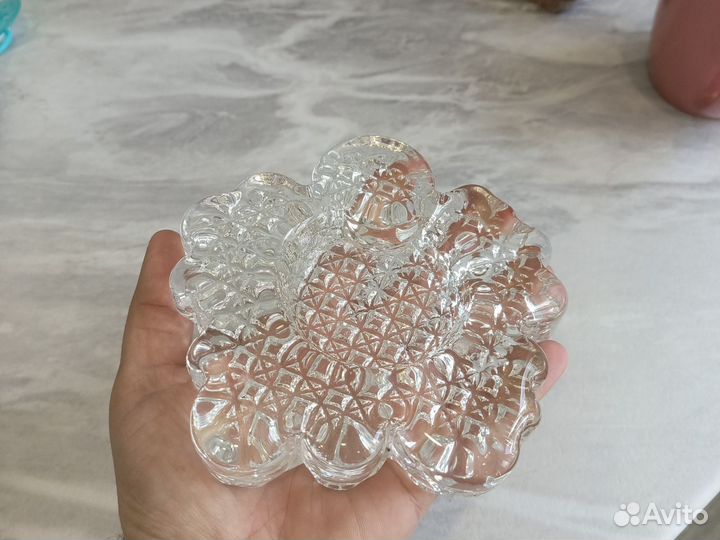 Пепельница СССР из хрусталя