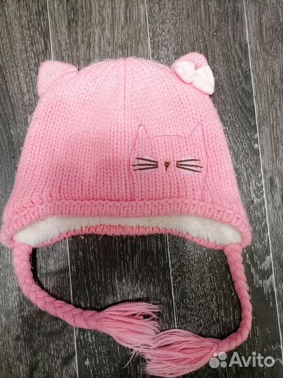 Шапочка для девочки 9-12 мес