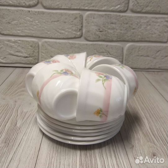 Стаканы, сервиз кофейный, горшочки для духовки