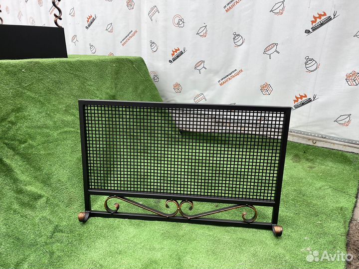 Экран на мангал на русскую печь или камин Арт Мв04