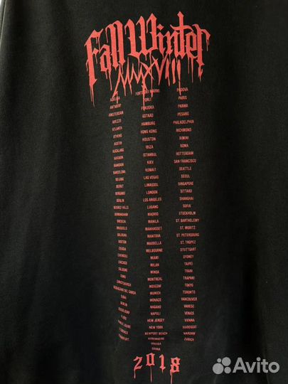 Vetements Metal Tour 2018 hoodie