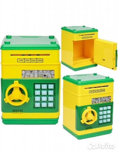 Детская копилка сейф с отпечатком пальца