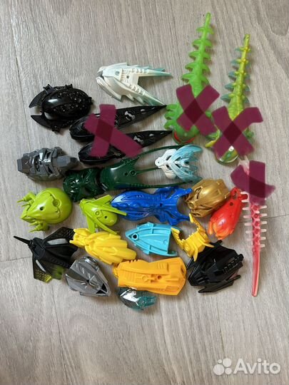 Маски Lego Bionicle и Hero Factory штучно