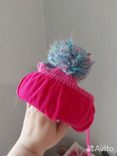 Шапка зимняя для девочки 44-46