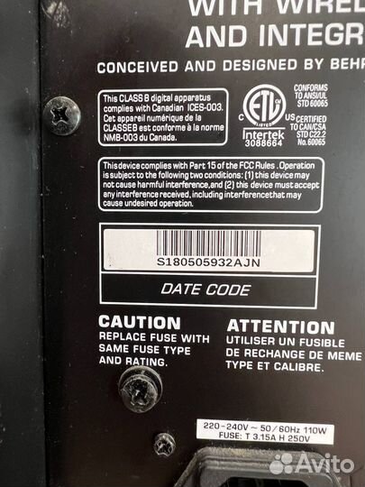 Колонки behringer b112d