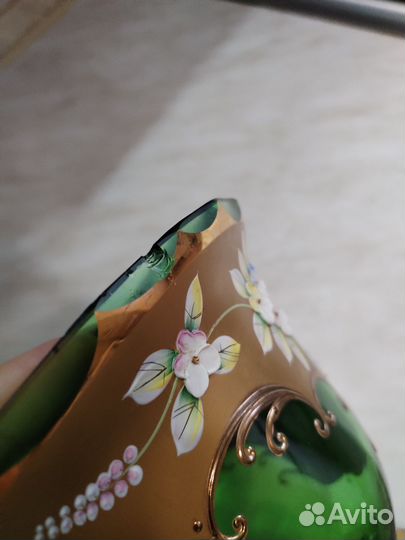 Ваза для фруктов богемия, смальта