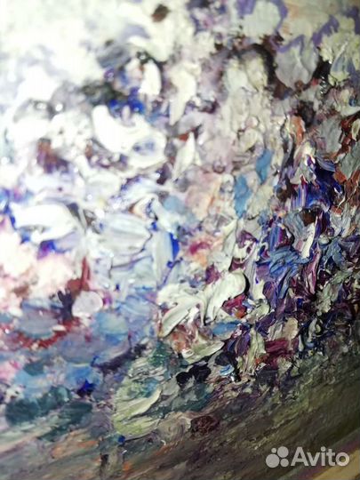 Картина маслом сирень