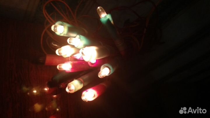 Гирлянды электрические елочные СССР 2 штуки