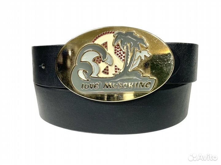 Ремень кожаный Moschino Love 1474