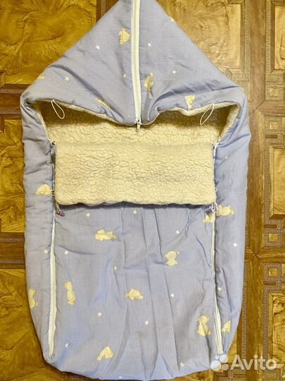 Конверт в коляску на овчине