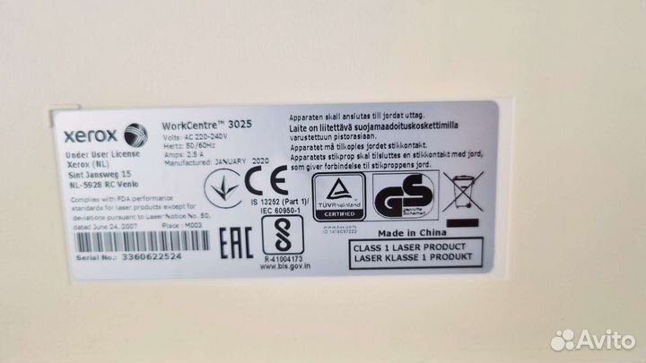 Принтер лазерный мфу xerox workcentre 3025