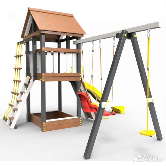 Детская площадка из дерева для дом Пикник 