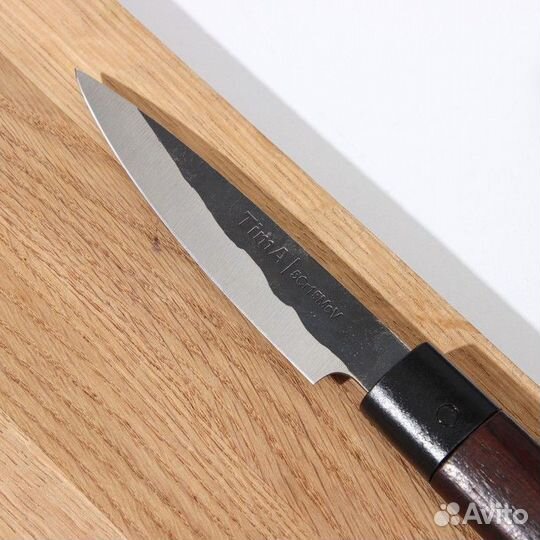 Нож овощной с деревянной ручкой