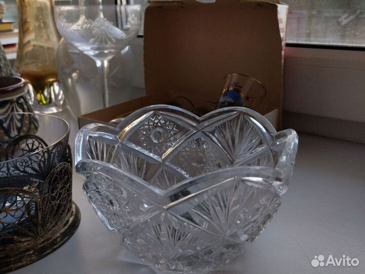 Хрусталь, бокалы, конфетницы