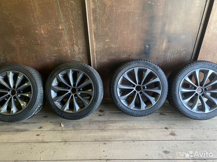 Колеса BMW F10 c зимней резиной continental ice 2