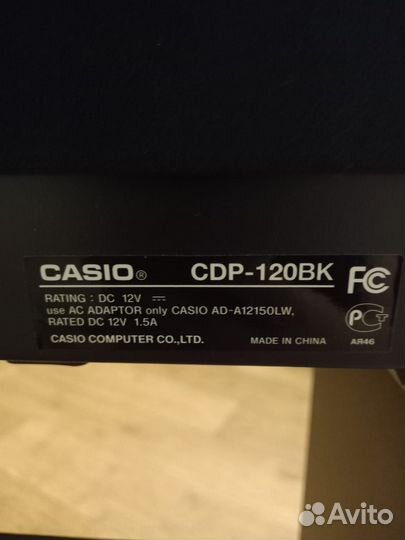 Электронное цифровое пианино Casio CDP-120BK