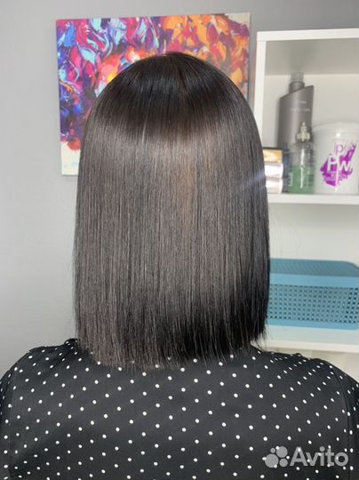 Кератиновое выпрямление волос