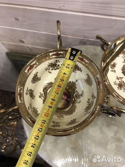 Менажница-ваза бронзовая