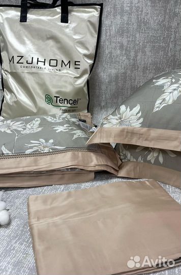 Постельное белье евро тенсель