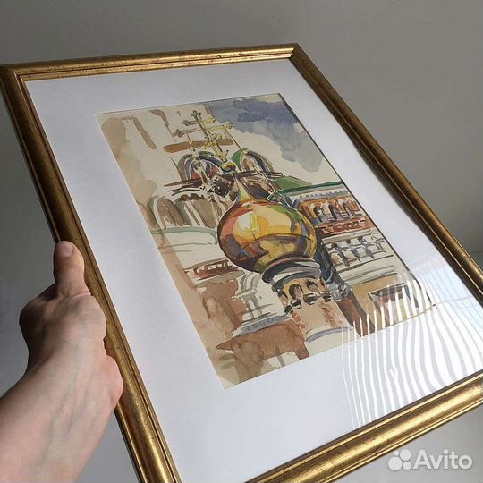 Акварель в раме 30х40 