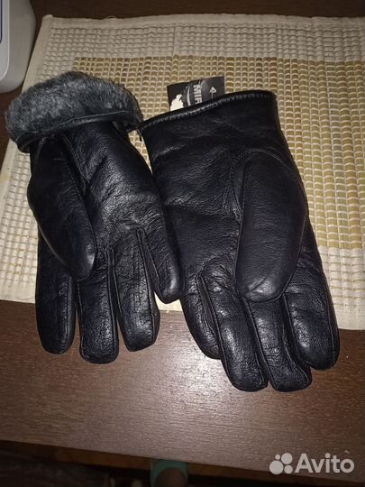 Перчатки мужские кожаные новые