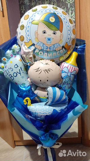 Букет на выписку из воздушных шариков