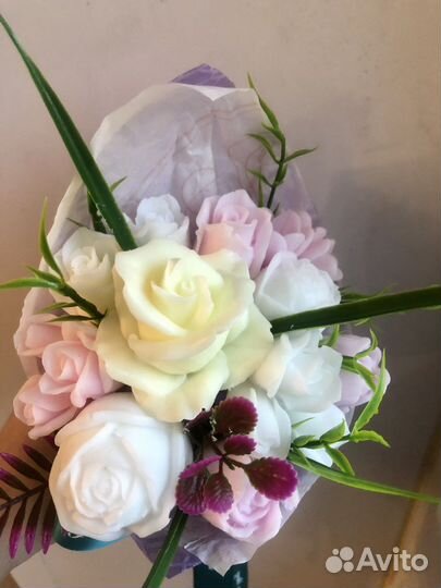 Мыльный розы букетом